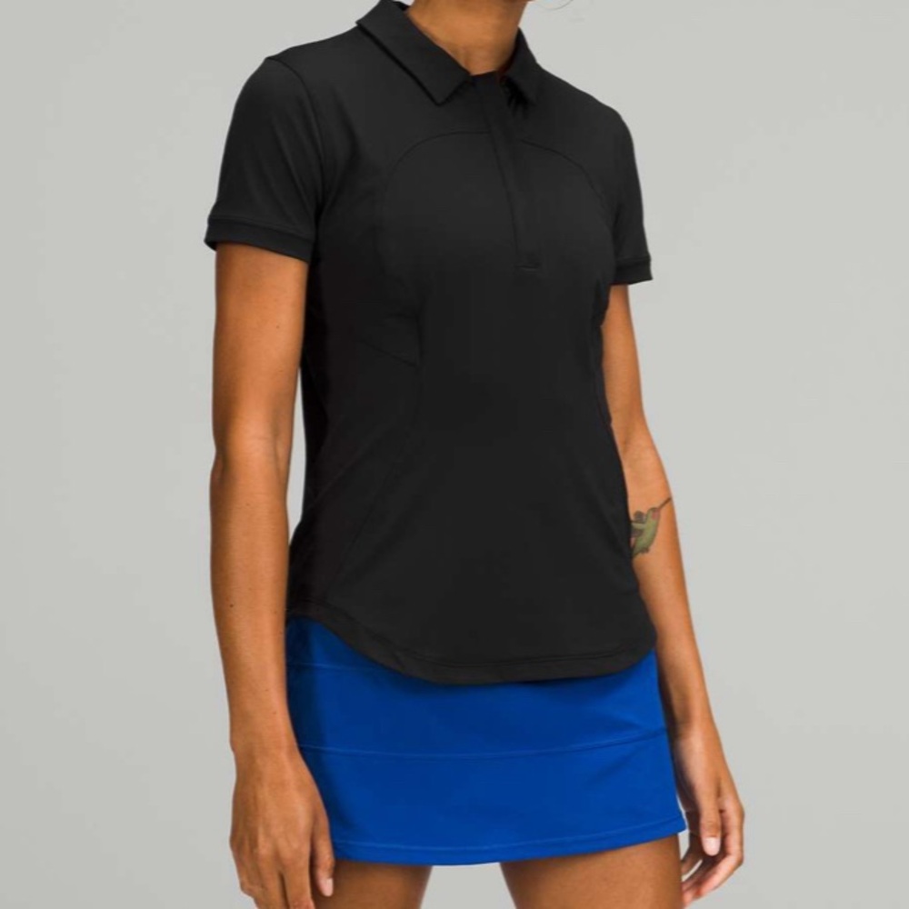 Lululemon Quick-Drying Short Sleeve Polo Shirt
Black 4 NWT